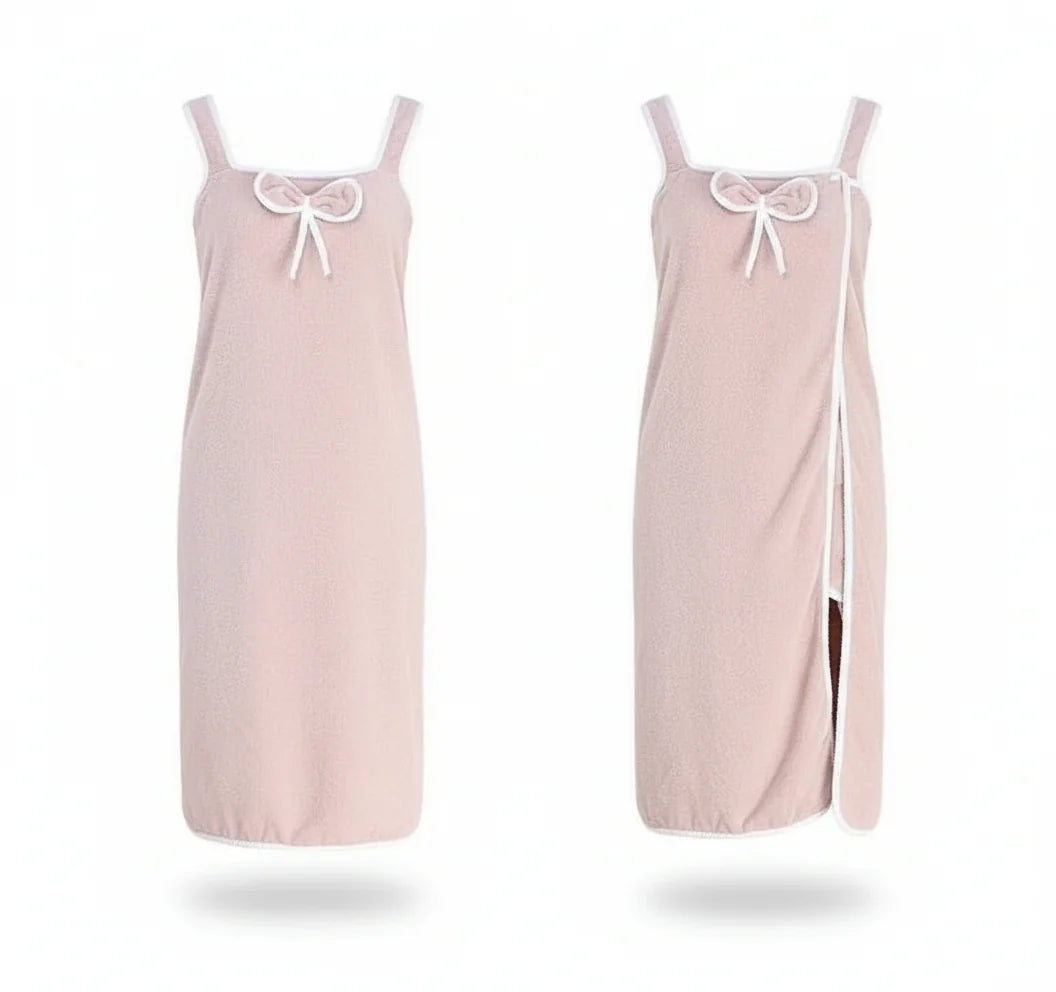 Towel dress with adjustable straps