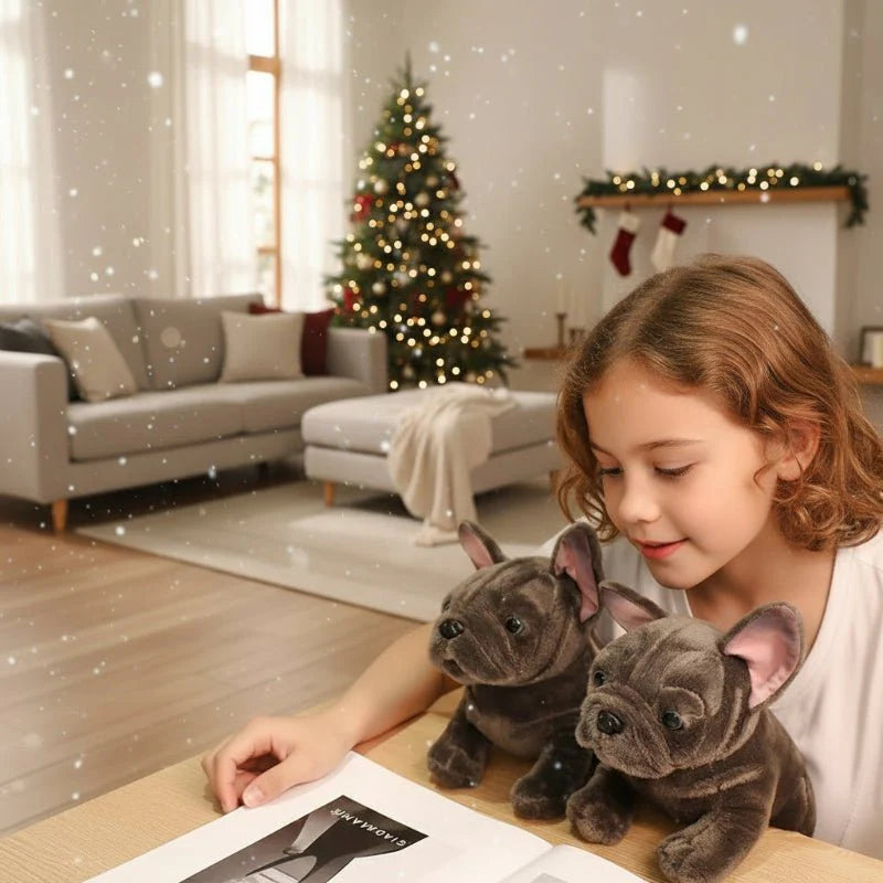 Pluszowy Bulldog 28 cm z Miękkim Wypełnieniem do Zabawy i Dekoracji