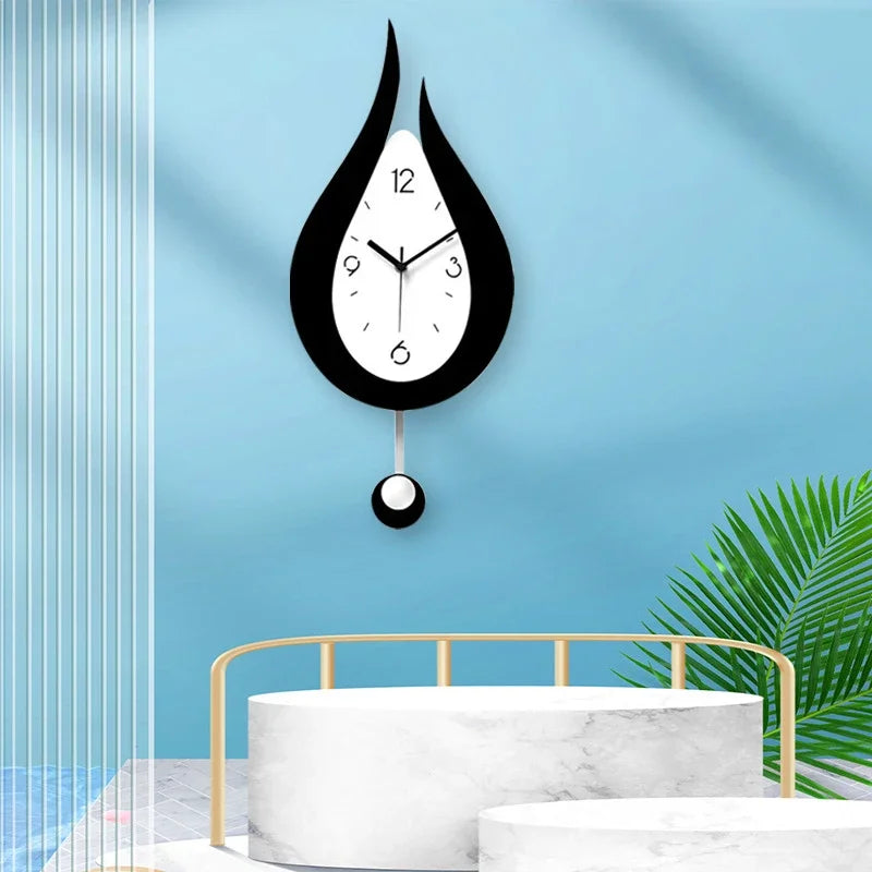 Wall clock with a pendulum