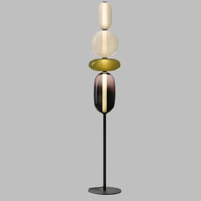 Lampa podłogowa kolorowe szklane elementy