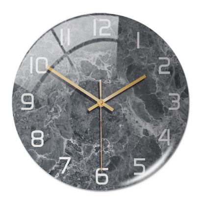 Marble-patterned wall clock
