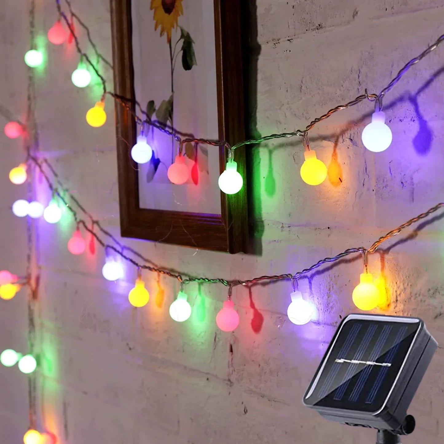 Solar LED garden string lights