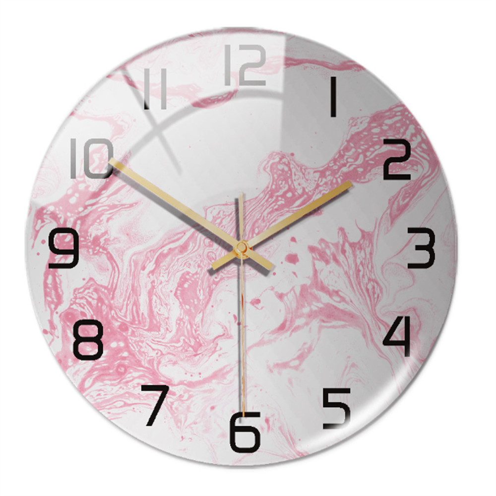 Marble-patterned wall clock