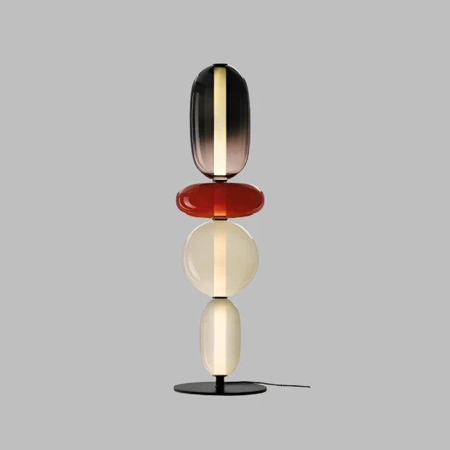 Lampa podłogowa kolorowe szklane elementy