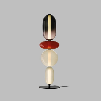 Lampa podłogowa kolorowe szklane elementy