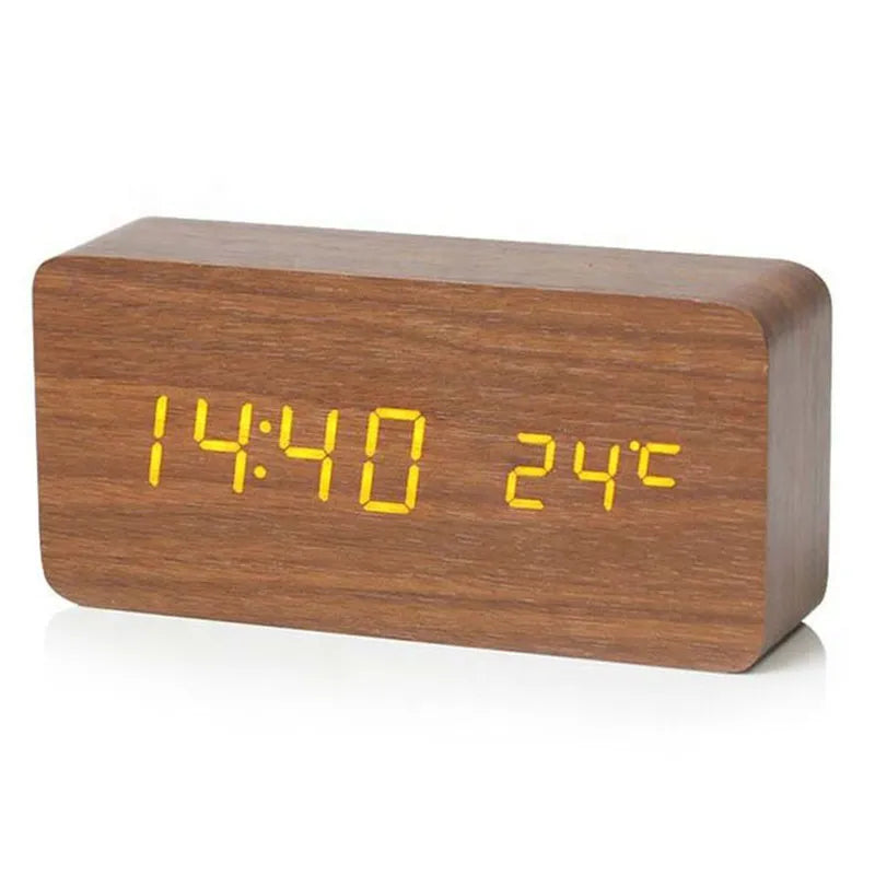 Budzik LED z 3 alarmami i temperaturą