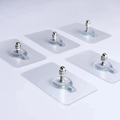 Self-adhesive wall hooks, 10 pcs.