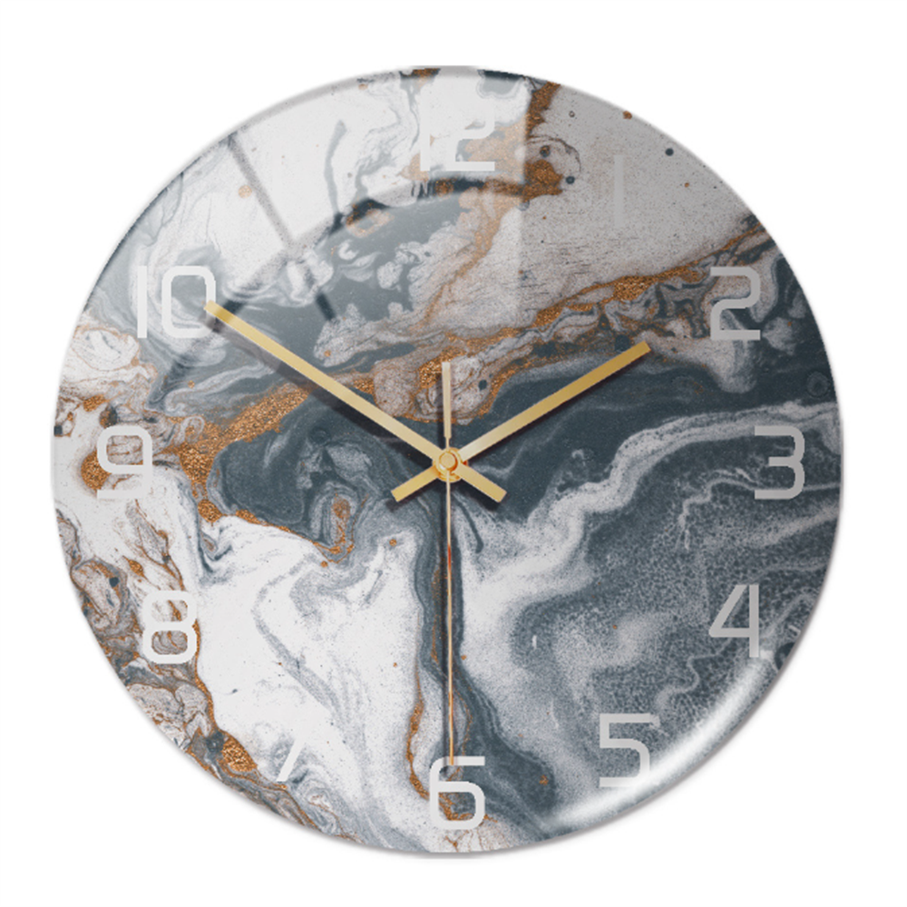 Marble-patterned wall clock