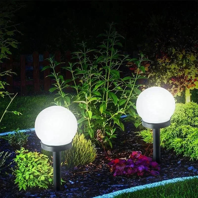 Okrągła Solarna Lampa LED do Ogrodu z Automatycznym Czujnikiem Zmierzchu
