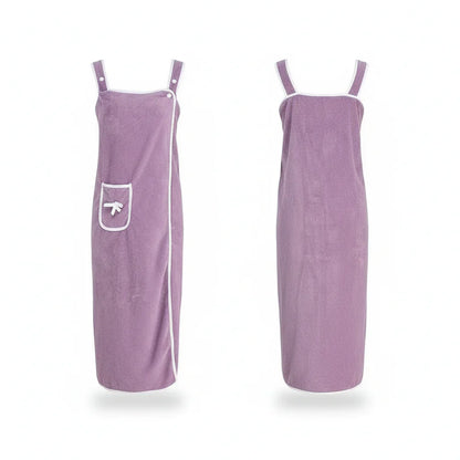 Towel dress with adjustable straps