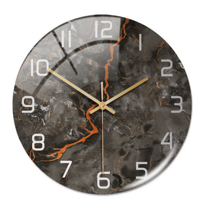 Marble-patterned wall clock