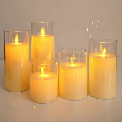 LED candle with flickering light
