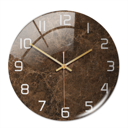 Marble-patterned wall clock