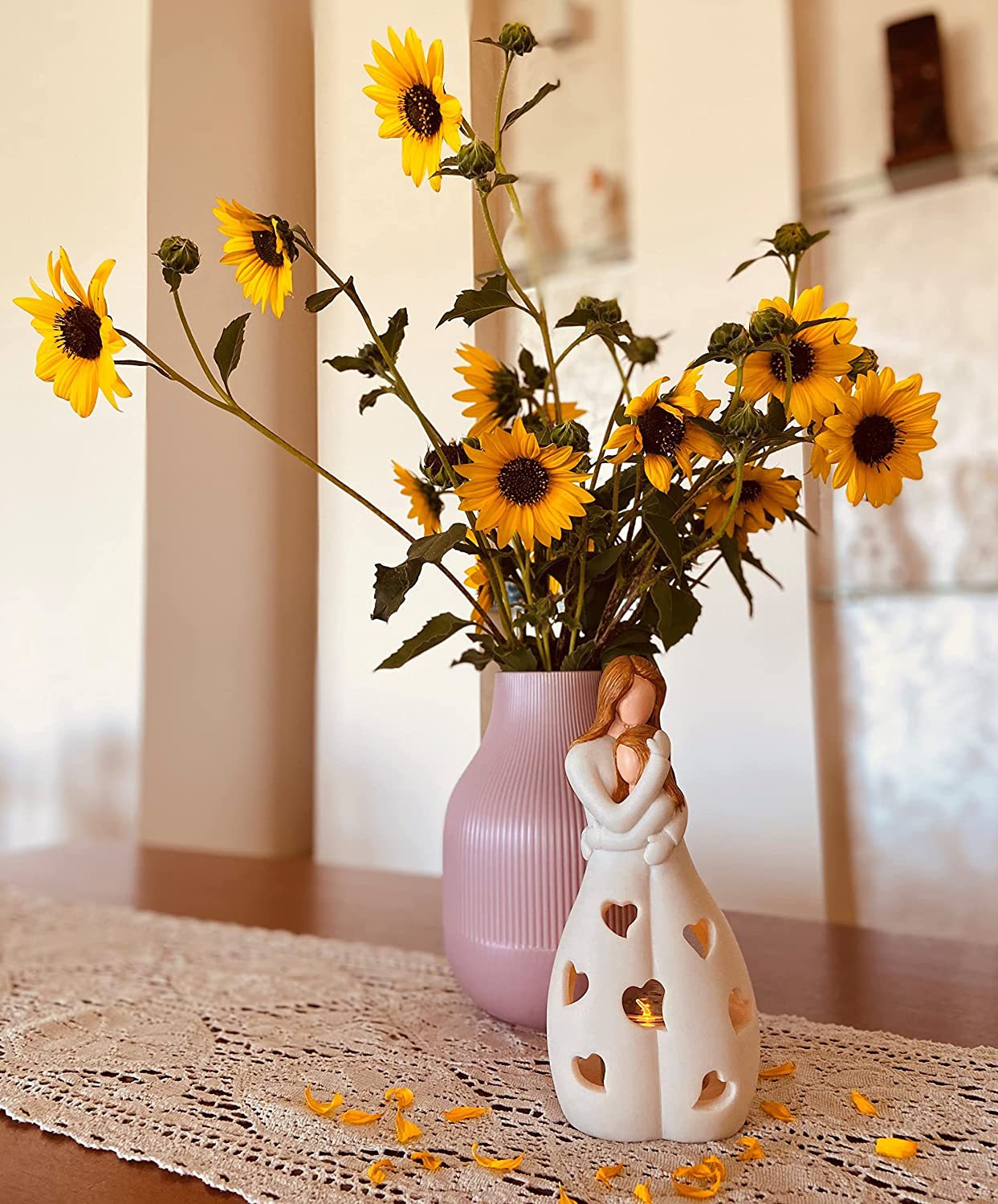 Świecznik Dekoracyjny Symbol Matki i Córki – Uchwyt na Świecę do Wnętrz