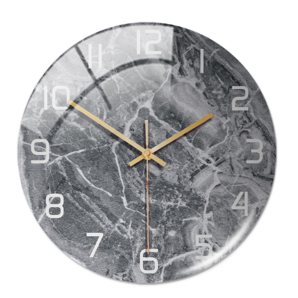 Marble-patterned wall clock