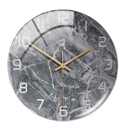 Marble-patterned wall clock