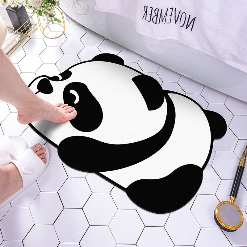 Bathroom mat with an animal pattern