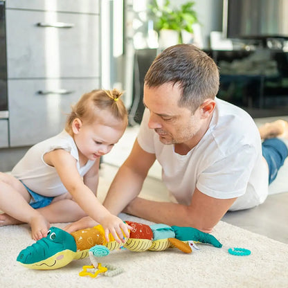 Crocodile sensoriel en peluche