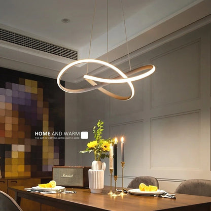 Lampa Wisząca LED w Kształcie Koniczyny z Funkcją Ściemniania i Pilotem