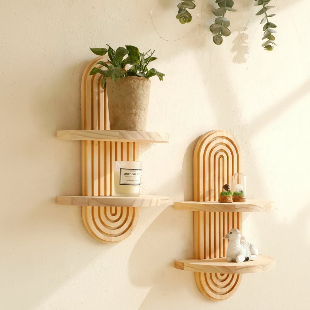 Półki ścienne boho geometryczne