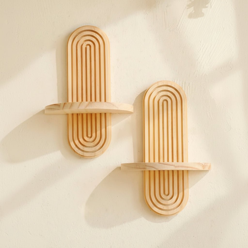 Półki ścienne boho geometryczne