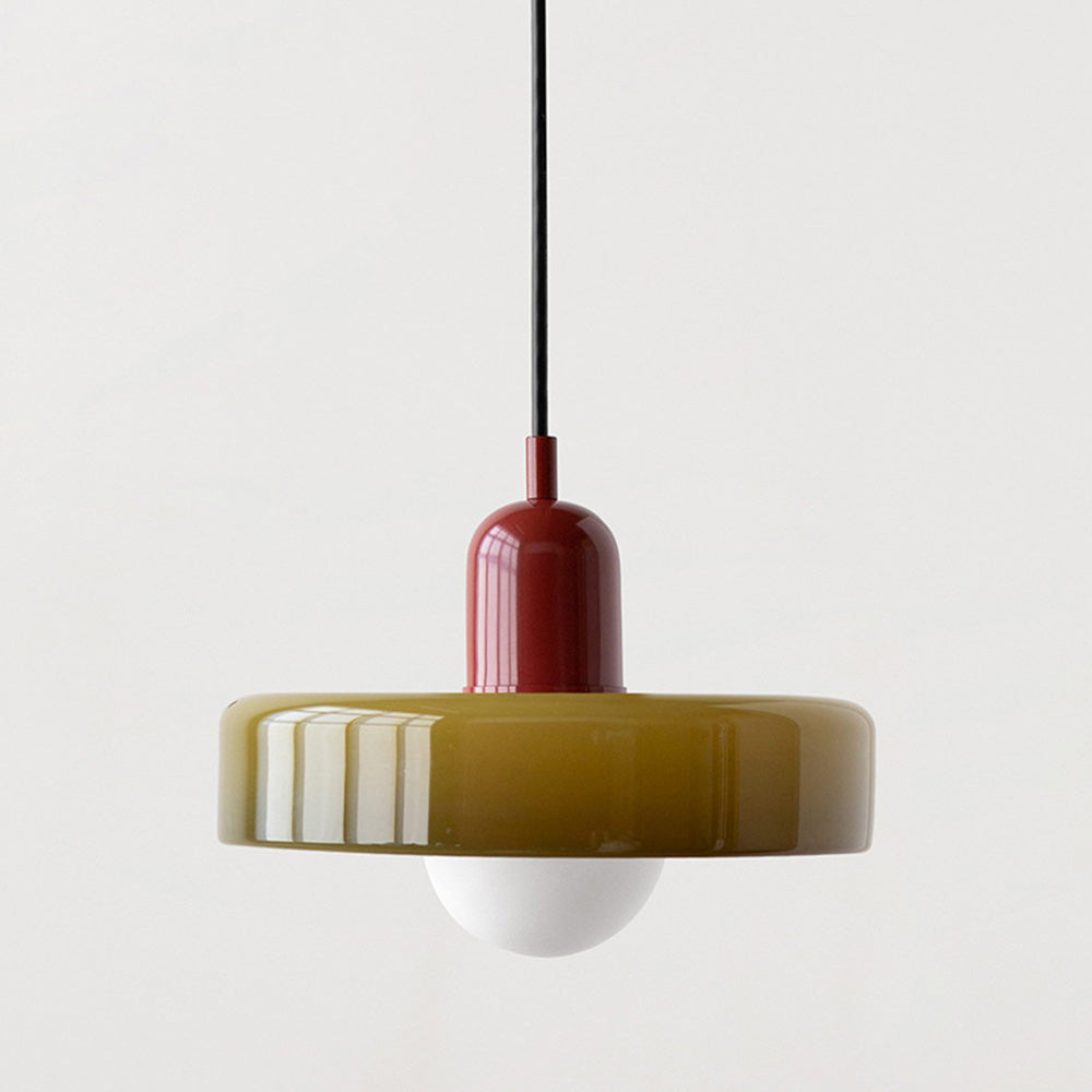 Suspension en verre coloré