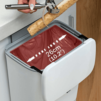Wall-mounted bin with lid, 9 l