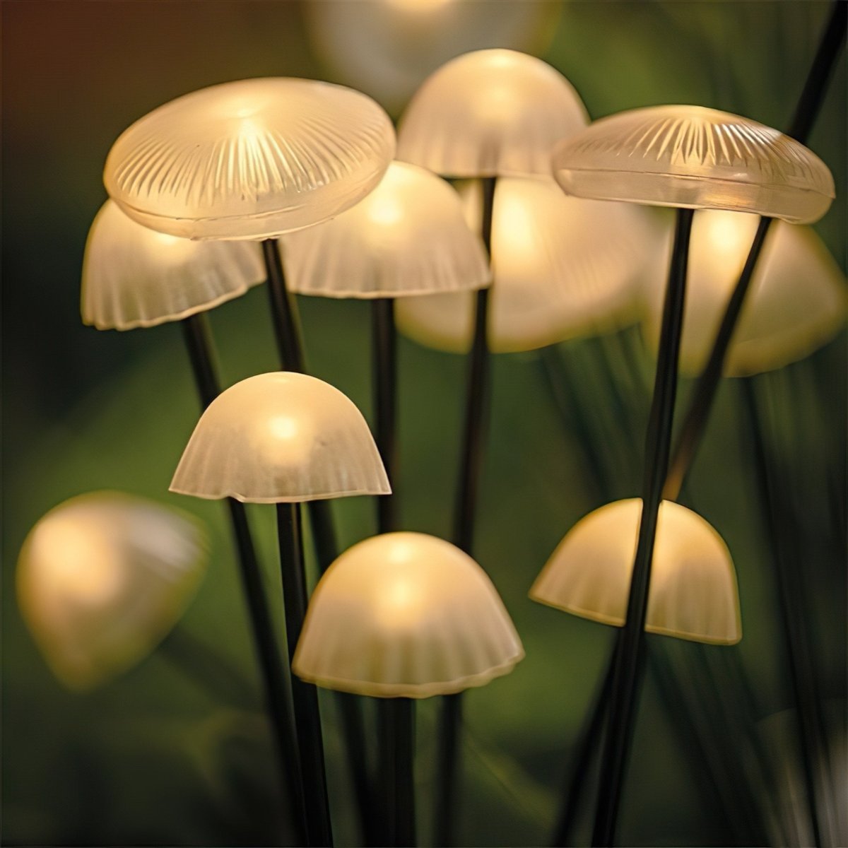 Solarne Lampki LED w Kształcie Grzybów do Ogrodu, Rabat i Ścieżek – Zestaw 10 Sztuk