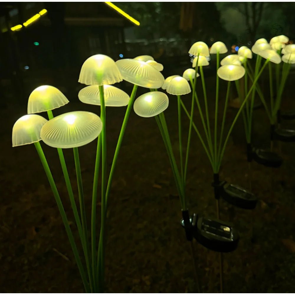Solarne Lampki LED w Kształcie Grzybów do Ogrodu, Rabat i Ścieżek – Zestaw 10 Sztuk