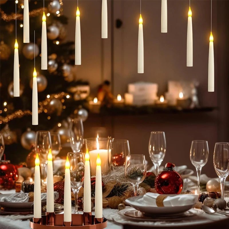Floating LED candles with remote control – set of 12 pcs.