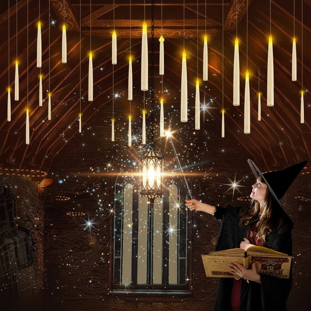 Floating LED candles with remote control – set of 12 pcs.