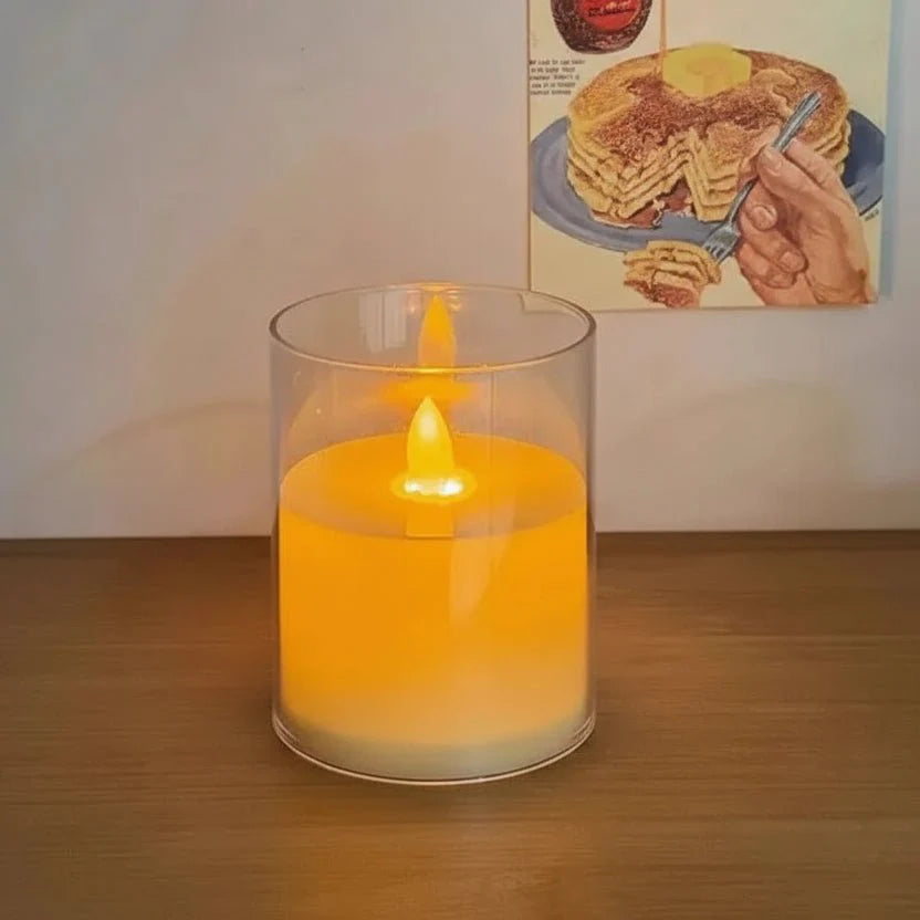 LED candle with flickering light