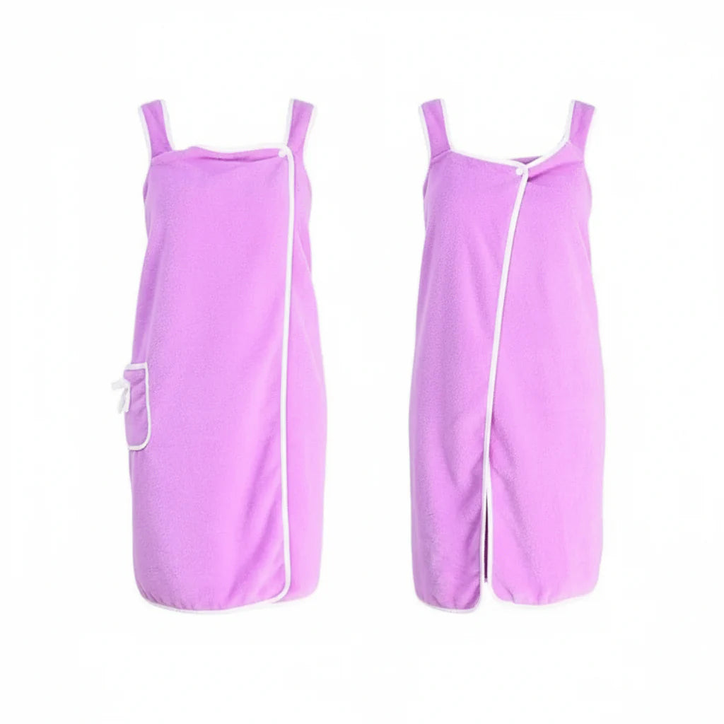 Towel dress with adjustable straps