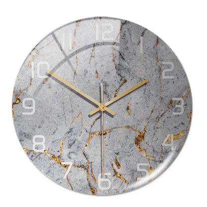 Marble-patterned wall clock