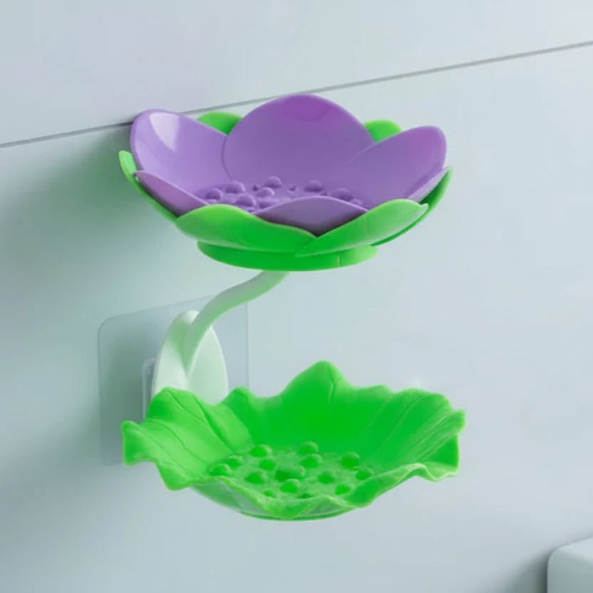 Lotus soap dish with drain hole