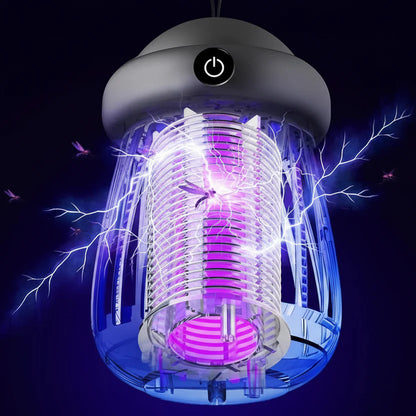 Lampa UV na Komary z Siatką Elektryczną 3000V i Ładowaniem USB