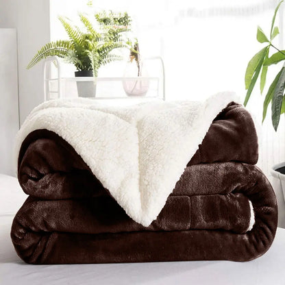 Koc dwustronny sherpa polarowy