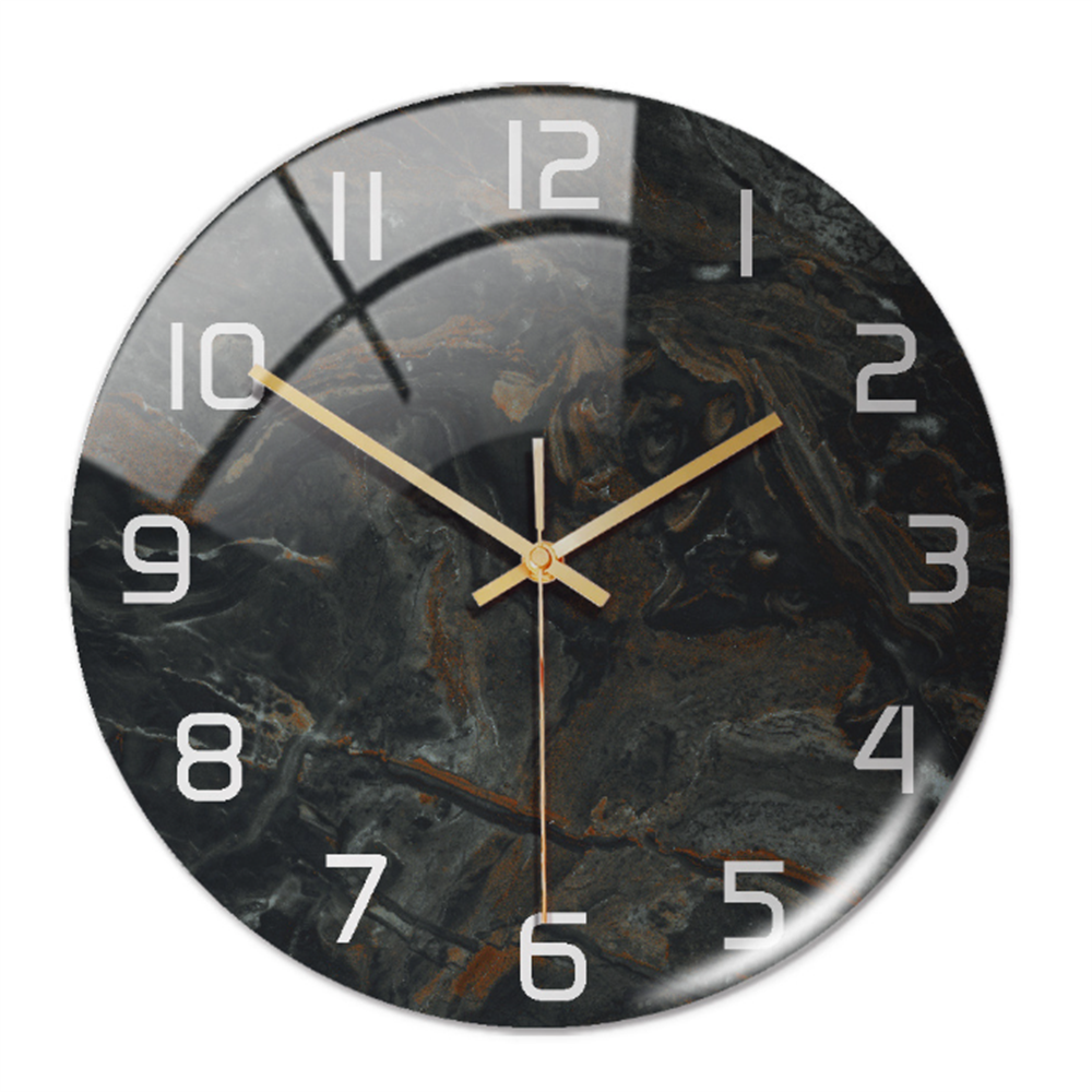 Marble-patterned wall clock