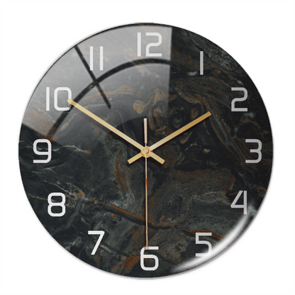 Marble-patterned wall clock