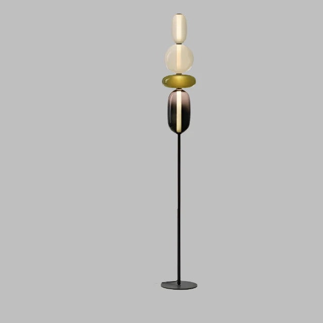 Lampa podłogowa kolorowe szklane elementy