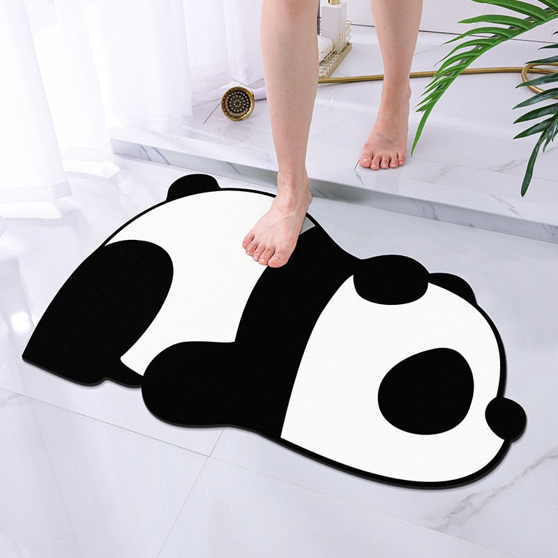 Bathroom mat with an animal pattern