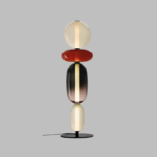 Lampa podłogowa kolorowe szklane elementy