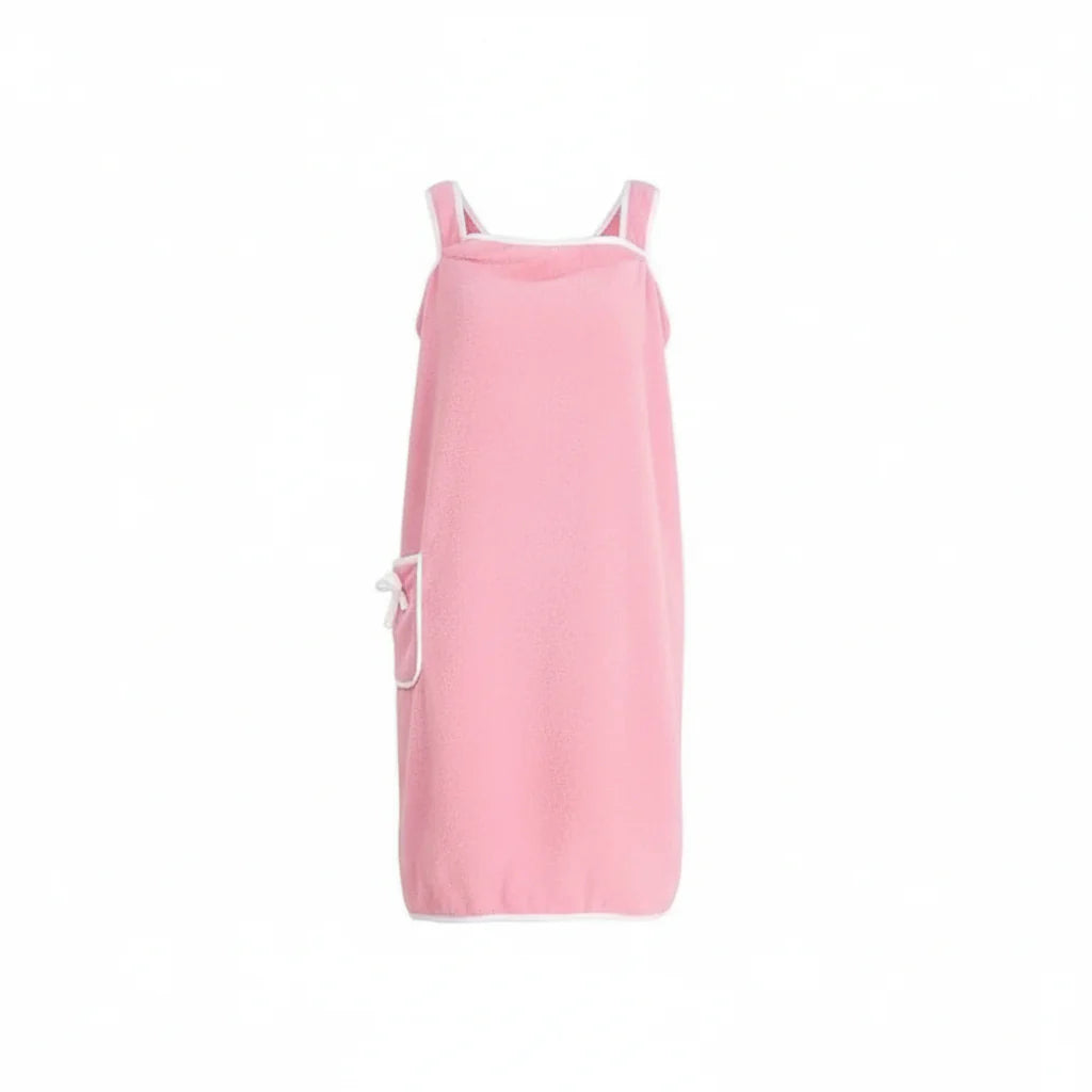 Towel dress with adjustable straps
