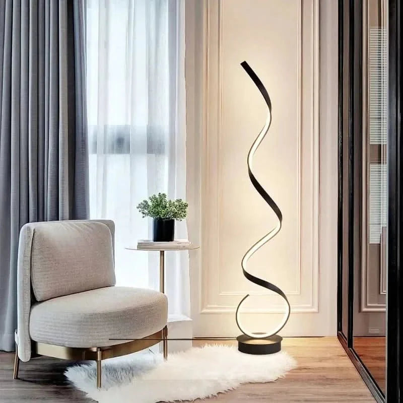 Lampa podłogowa spiralna z ściemniaczem