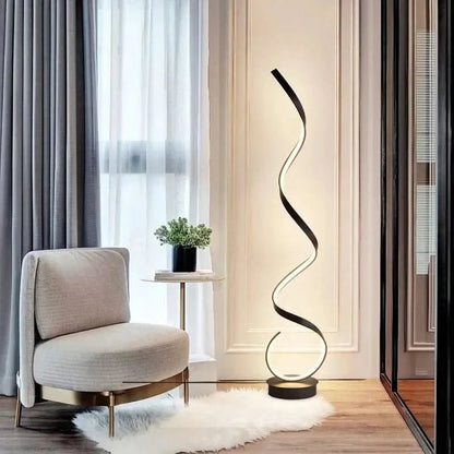Lampa podłogowa spiralna z ściemniaczem