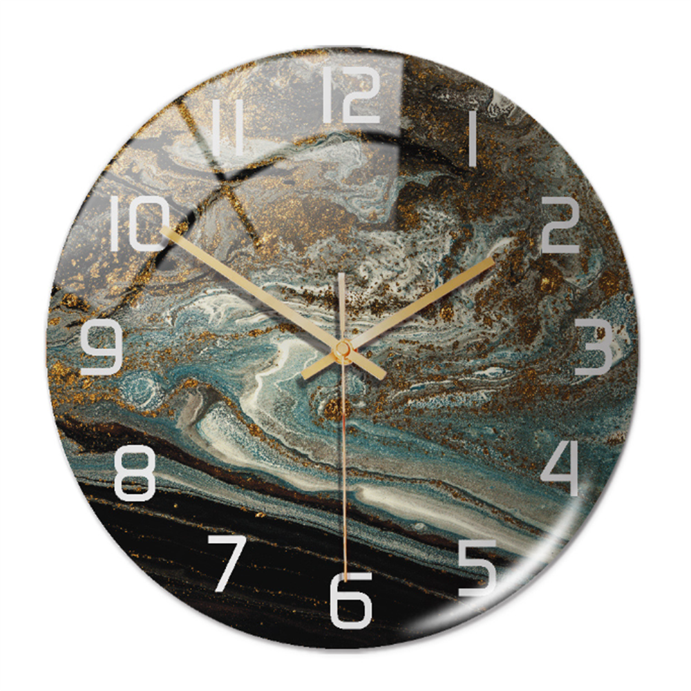 Marble-patterned wall clock