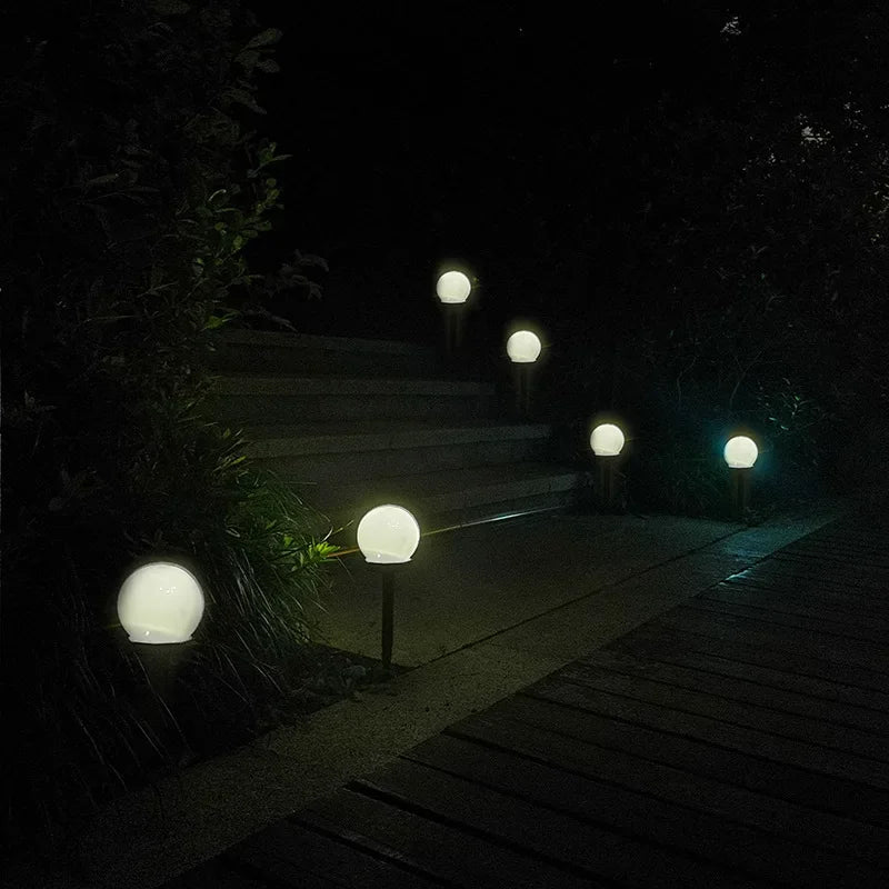 Okrągła Solarna Lampa LED do Ogrodu z Automatycznym Czujnikiem Zmierzchu
