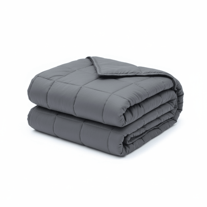 Weighted blanket with glass beads
