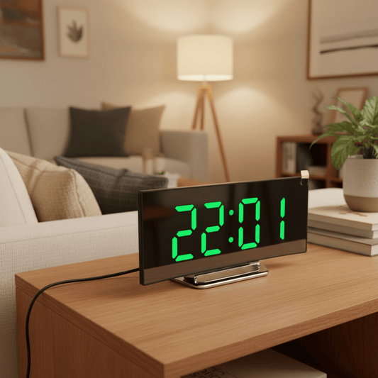 LED alarm clock with a large display