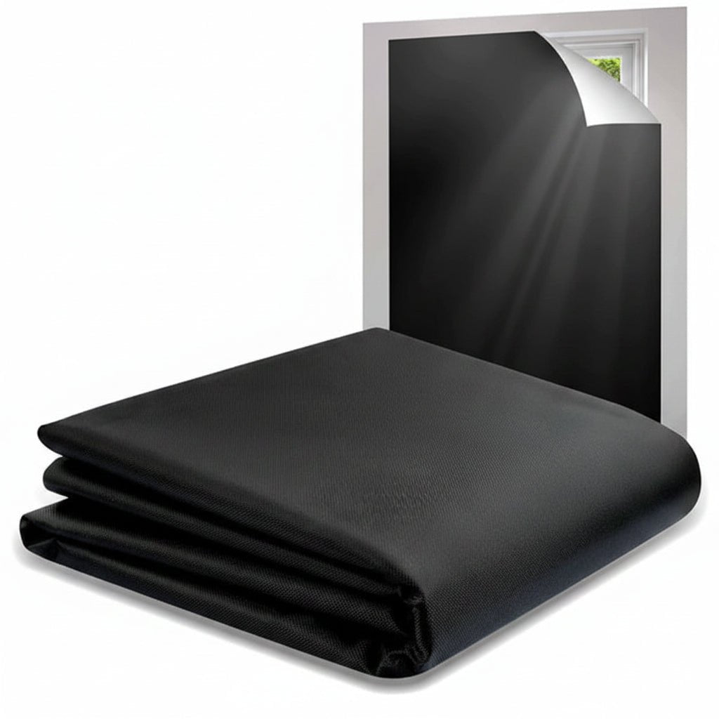 Blackout curtain with hook-and-loop fastening